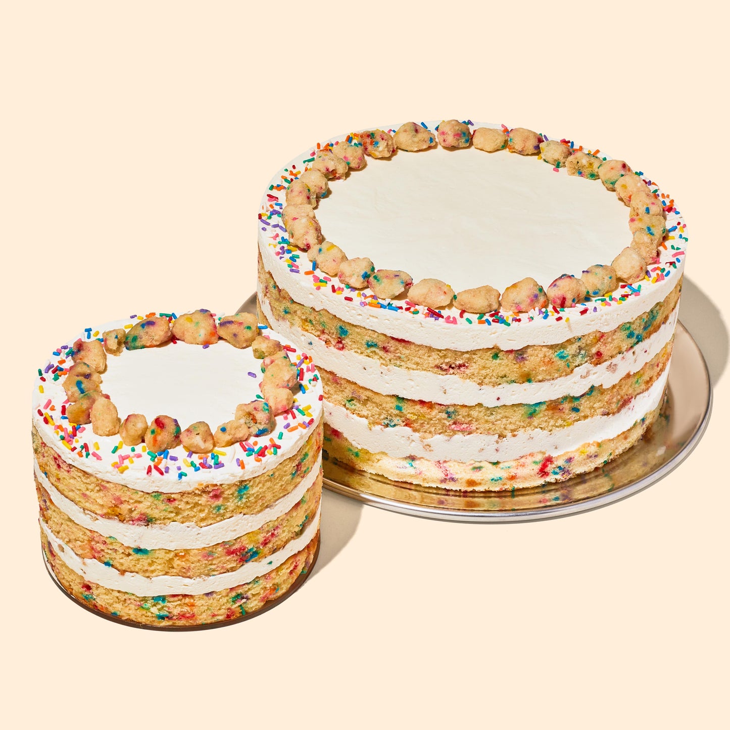 6-inch and 10-inch Birthday Cakes side by side
