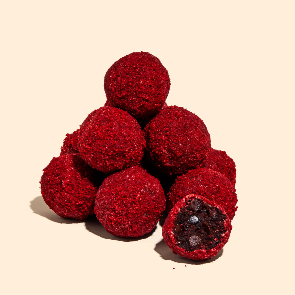 Red Velvet Cheesecake Cake Truffle Pile