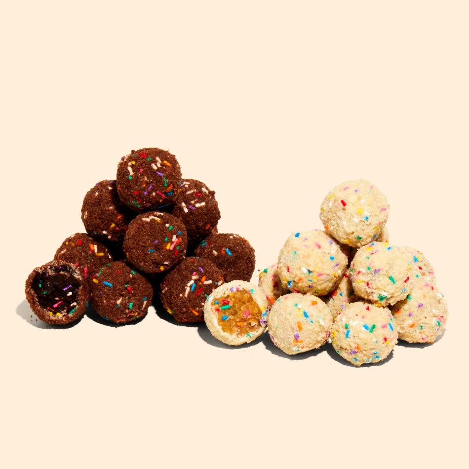 Pile of Birthday Truffles and Chocolate B'day Truffles